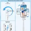 Kinwald Phone Tripod & Selfie Stick with Light, Compact iPhone Tripod Stand with Bluetooth Remote and Dual Fill Lights, Portable Tripods for Cell Phone/Vlog/Photo/Video (White) : Cell Phones & Accessories