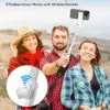 Kinwald Phone Tripod & Selfie Stick with Light, Compact iPhone Tripod Stand with Bluetooth Remote and Dual Fill Lights, Portable Tripods for Cell Phone/Vlog/Photo/Video (White) : Cell Phones & Accessories